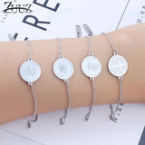 ZUUZ chain link bracelets bangles stainless steel jewelry accessories charm for women female femme braclet friendship